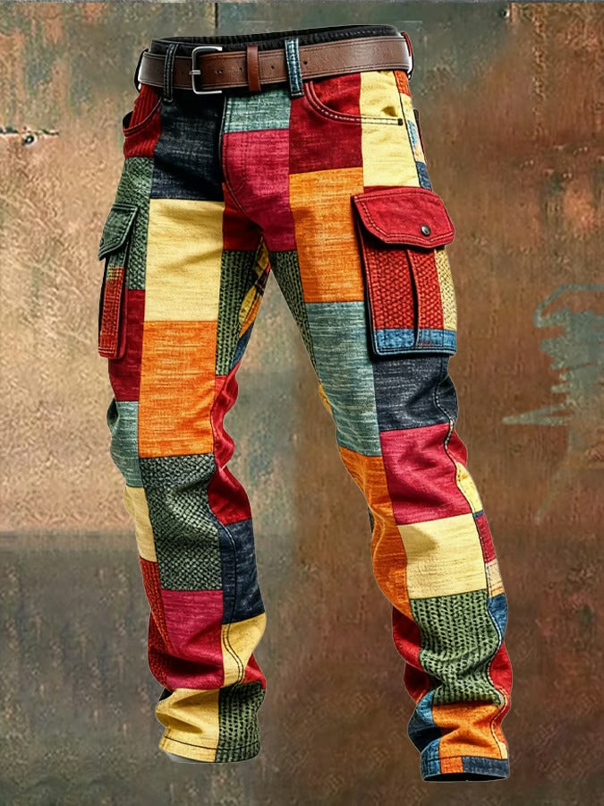 VALENTINI™ | Pantaloni cargo da uomo in patchwork