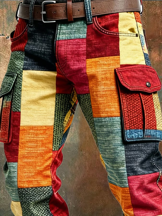 VALENTINI™ | Pantaloni cargo da uomo in patchwork