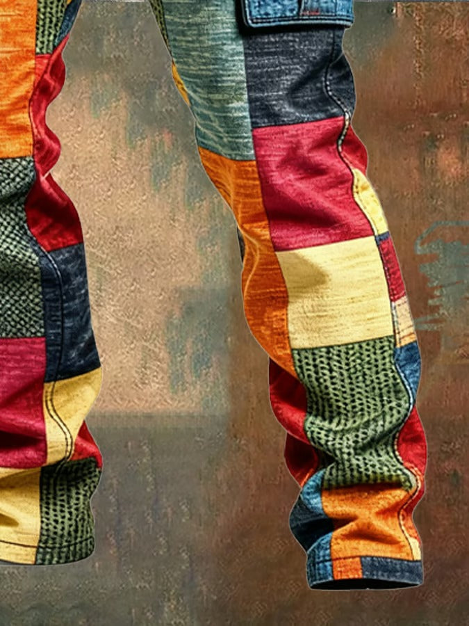 VALENTINI™ | Pantaloni cargo da uomo in patchwork