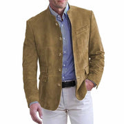 VALENTINI™ | Blazer in camoscio con colletto rialzato