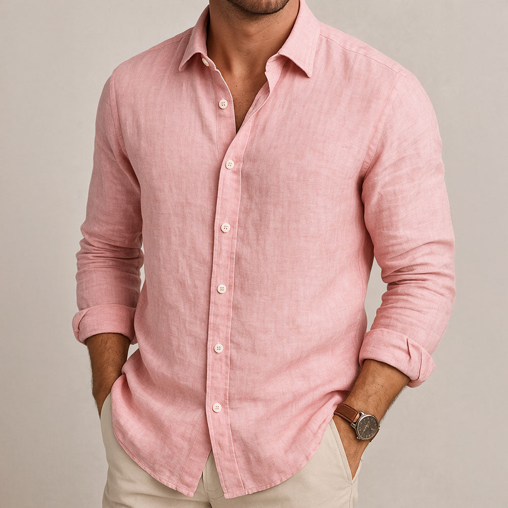 VALENTINI™ | Camicia leggera in misto cotone e lino