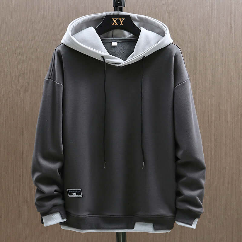 VALENTINI™ | Felpa con cappuccio bicolore foderata in pile