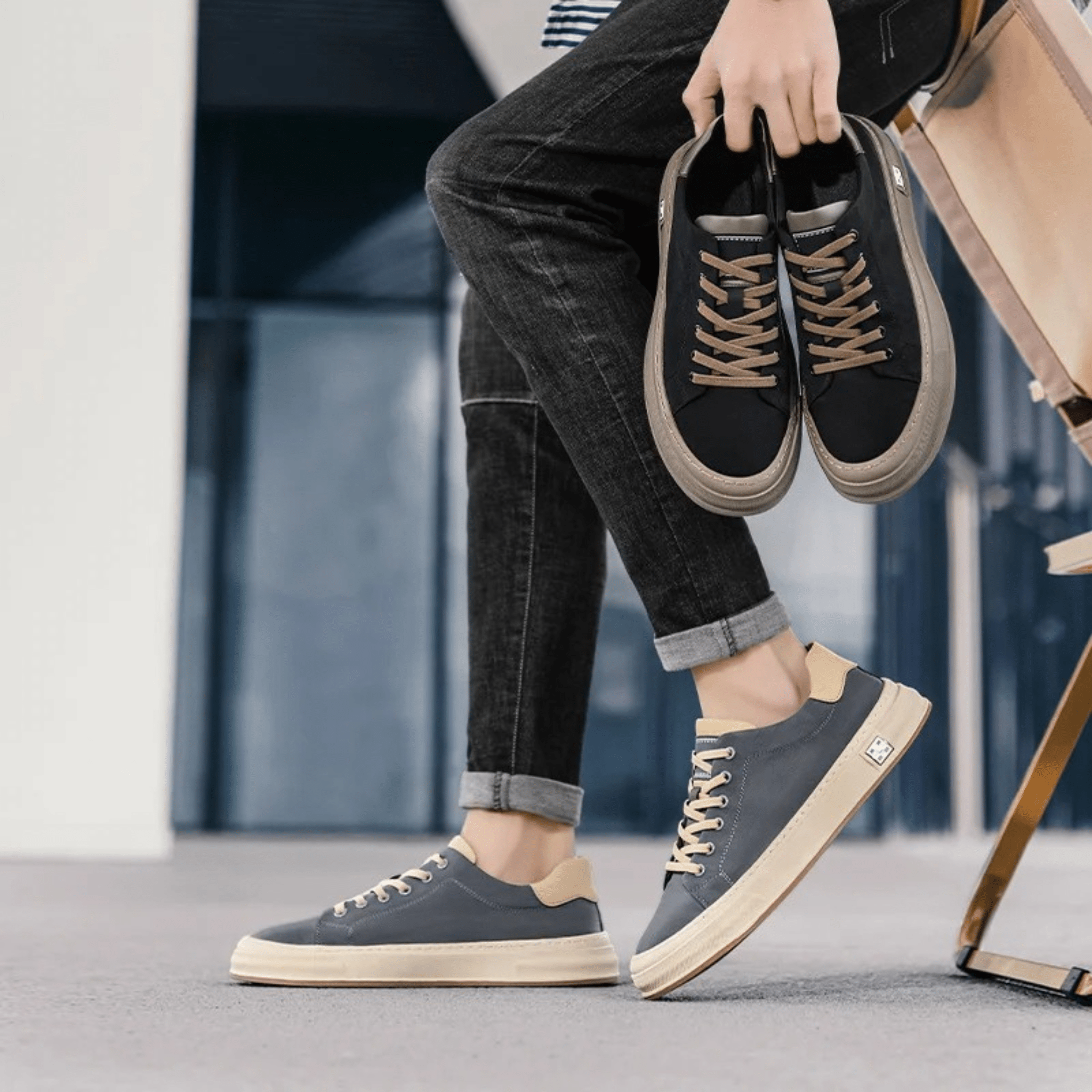 VALENTINI™ | SCARPE DA GINNASTICA DA UOMO IN TELA